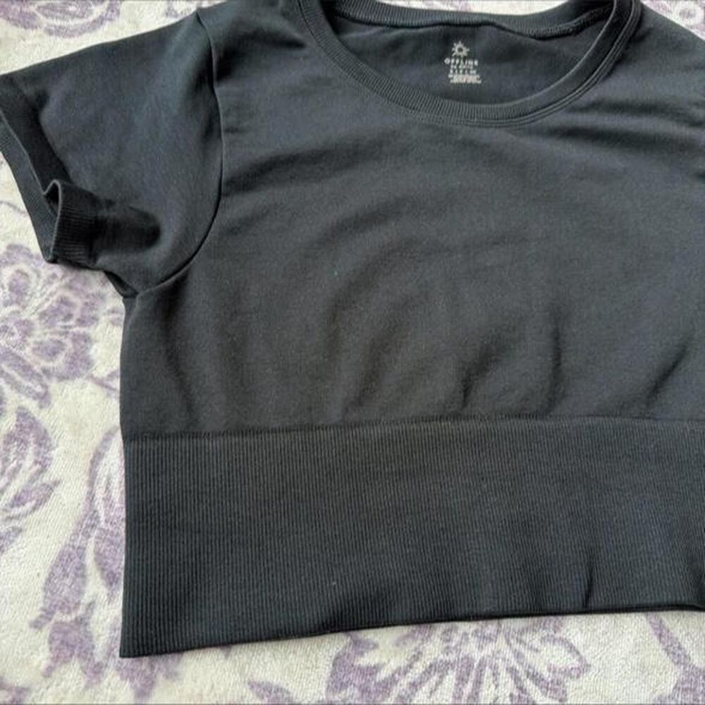 Aerie Women's Black Crop-top